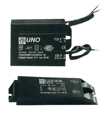 Halogenlampentransformatoren UNO240 / E12SC..SA, 20 bis 50 W